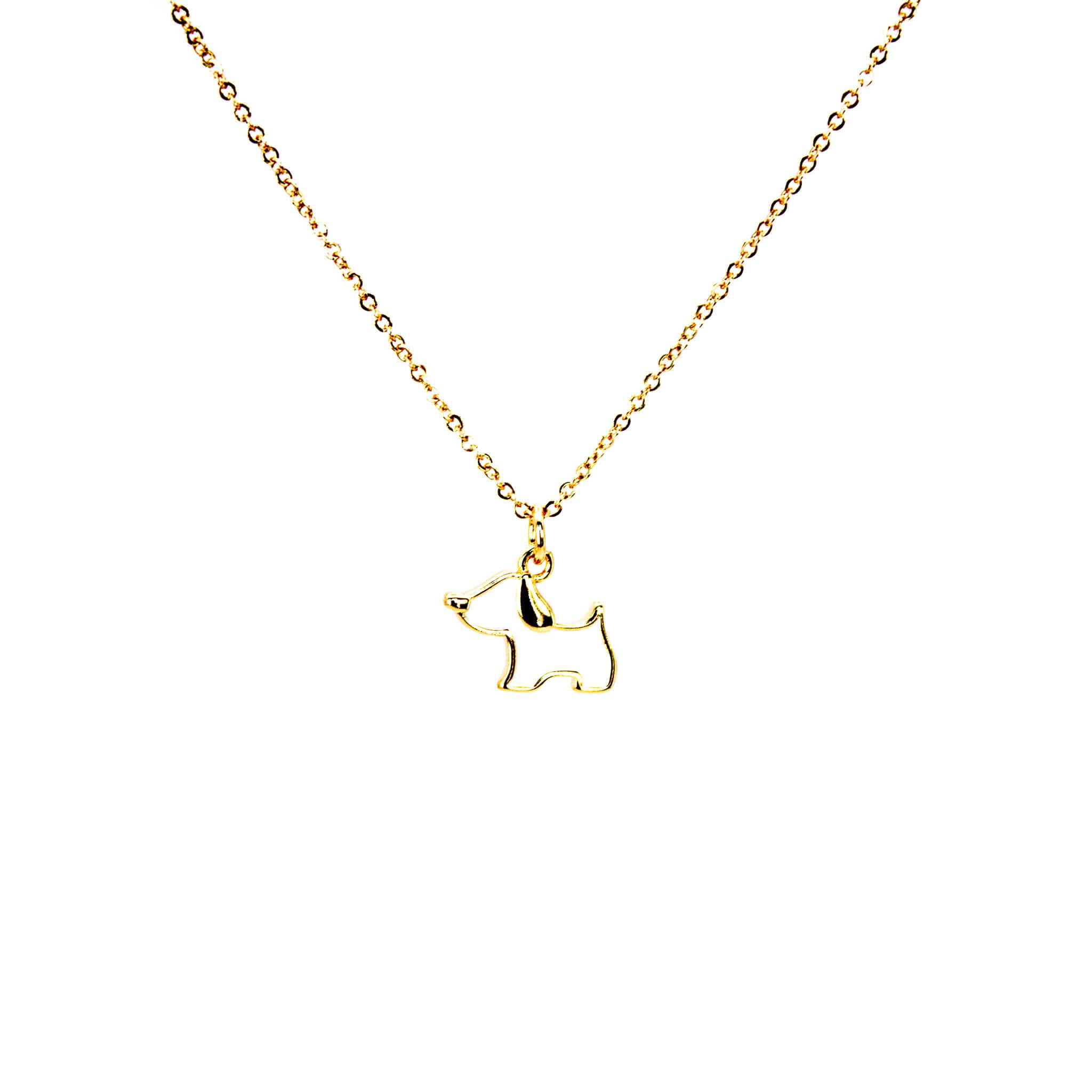 Collar Baño de Oro Dog Lover Blanco